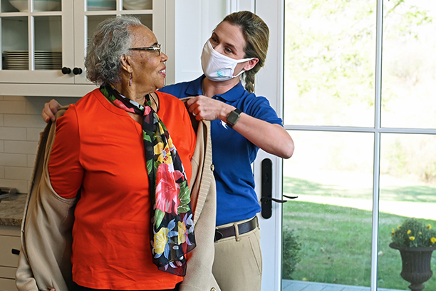 Caregivers in Miles City, MT help seniors in many ways, such as getting dressed and going to appointments.