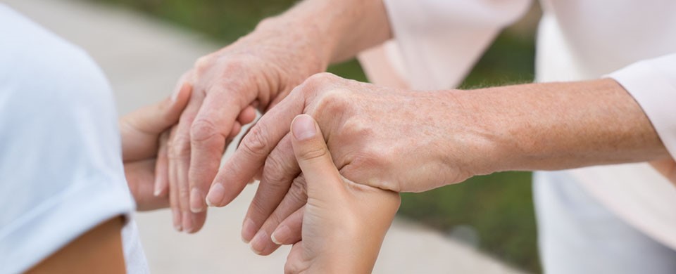 HHA holds hands of senior client