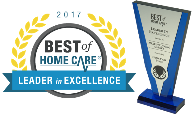 2017 Best of Home Care Leader in Excellence Awarded to Visiting Angels Newton / Canton