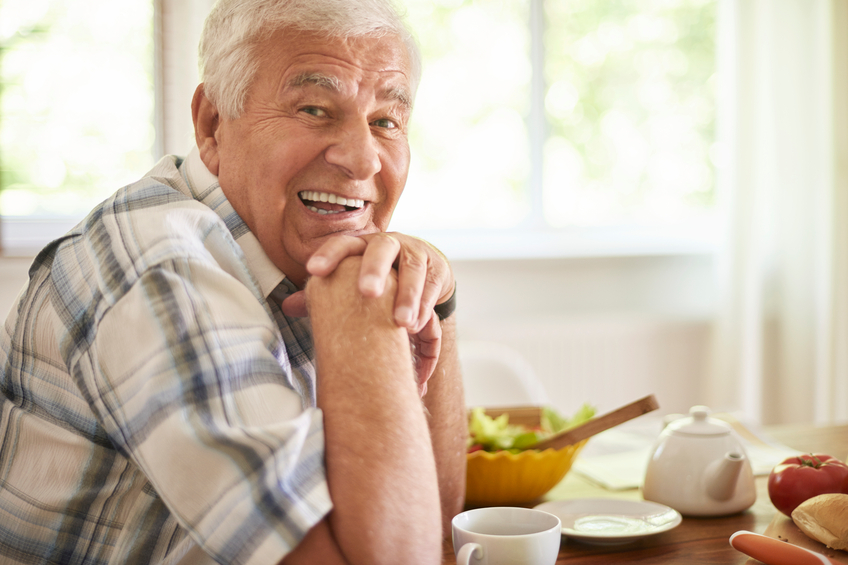 Senior man smiling