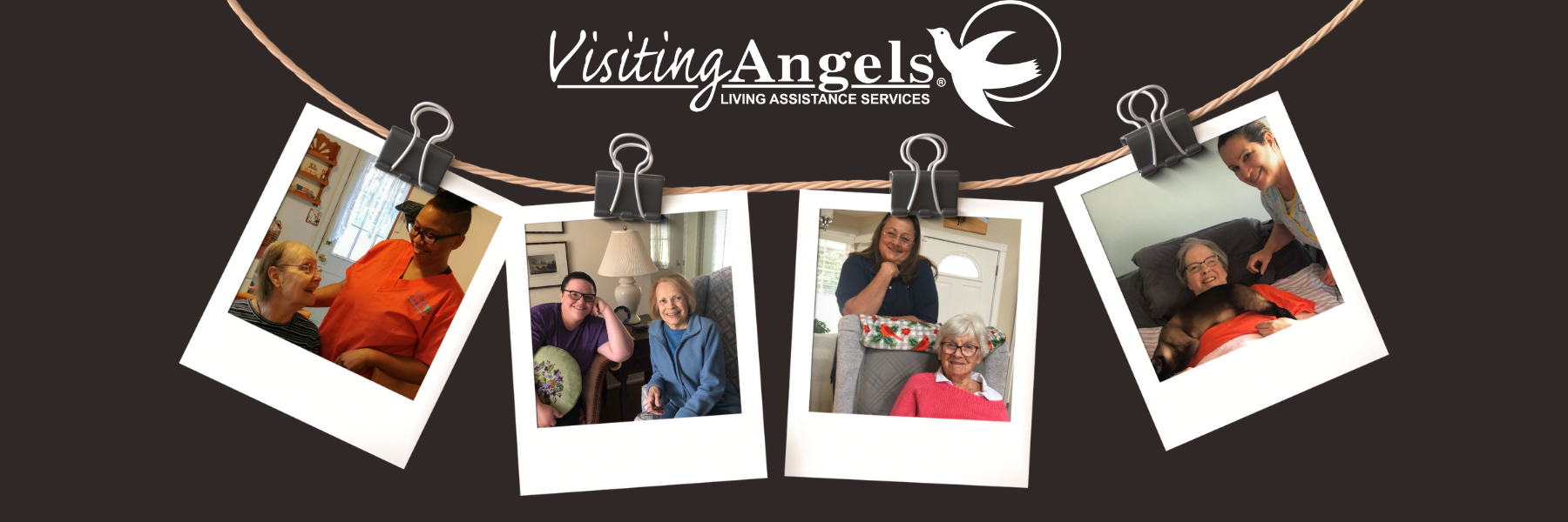 Photos of our caregivers providing in-home elderly care services to clients!