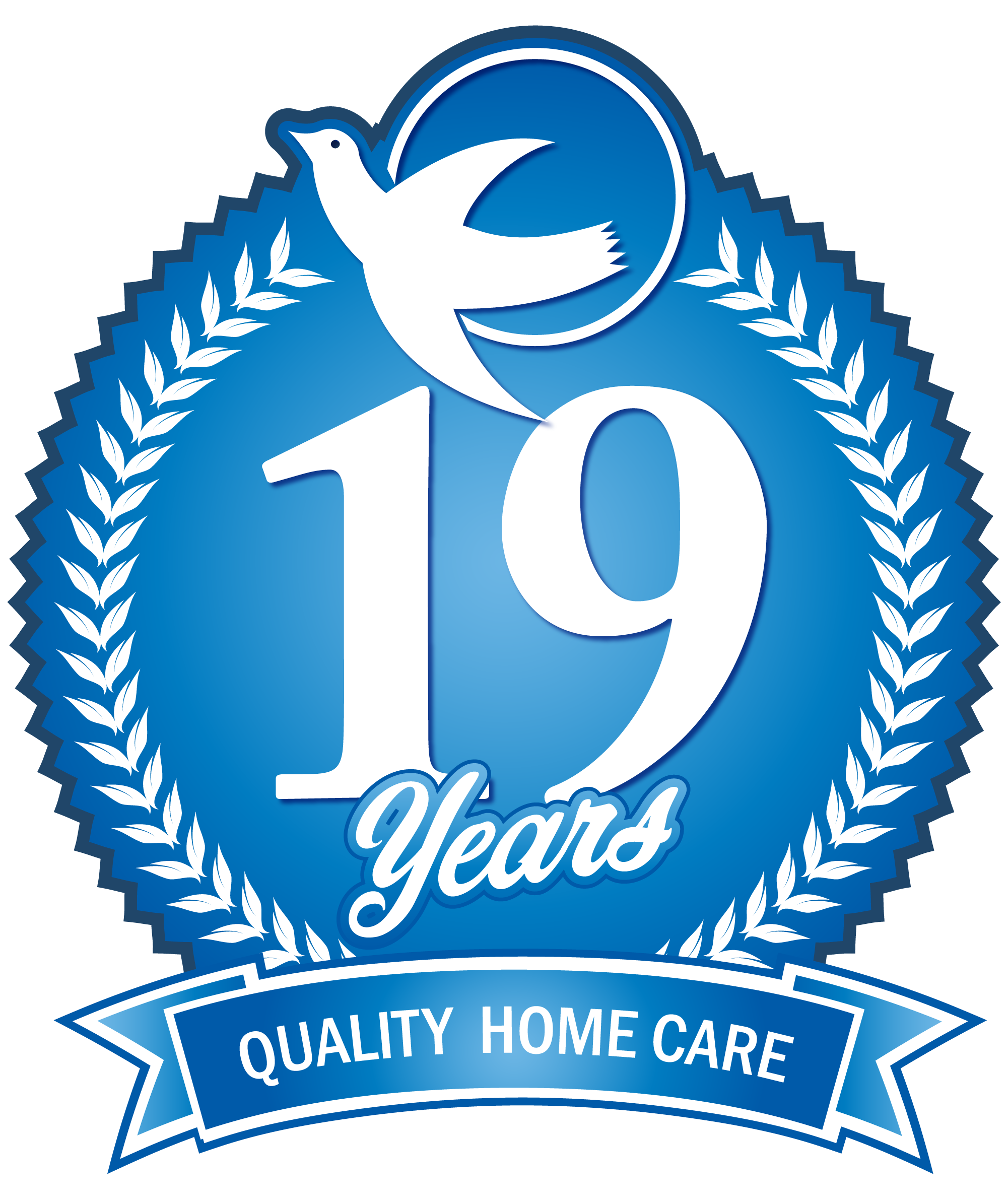 19 years of quality home care badge