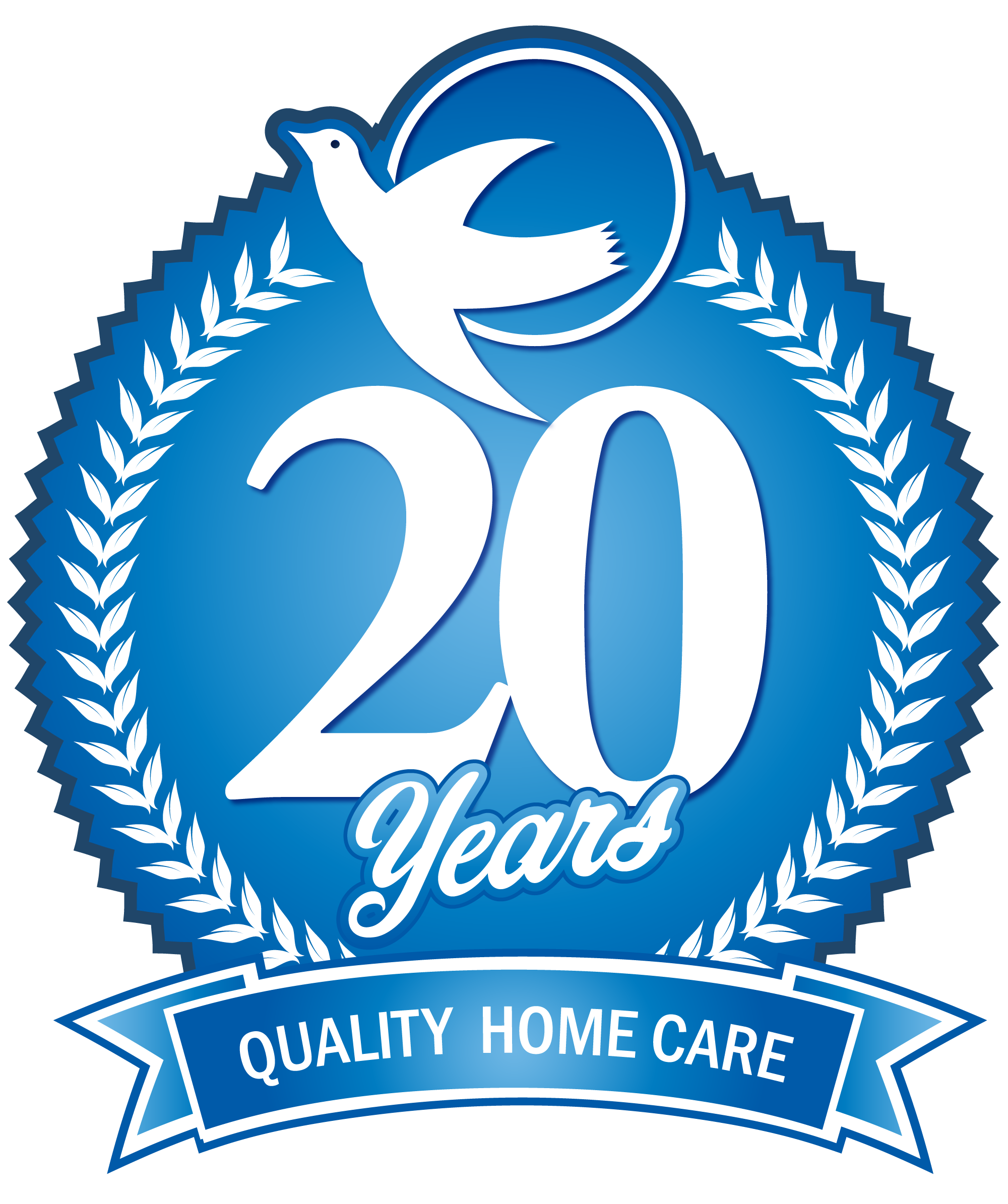 20 years of quality home care badge