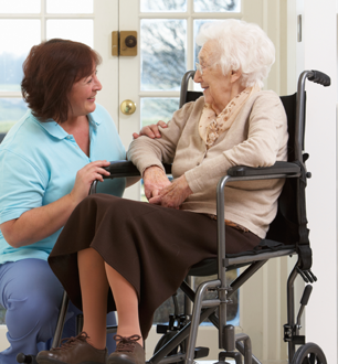 woman in wheelchair