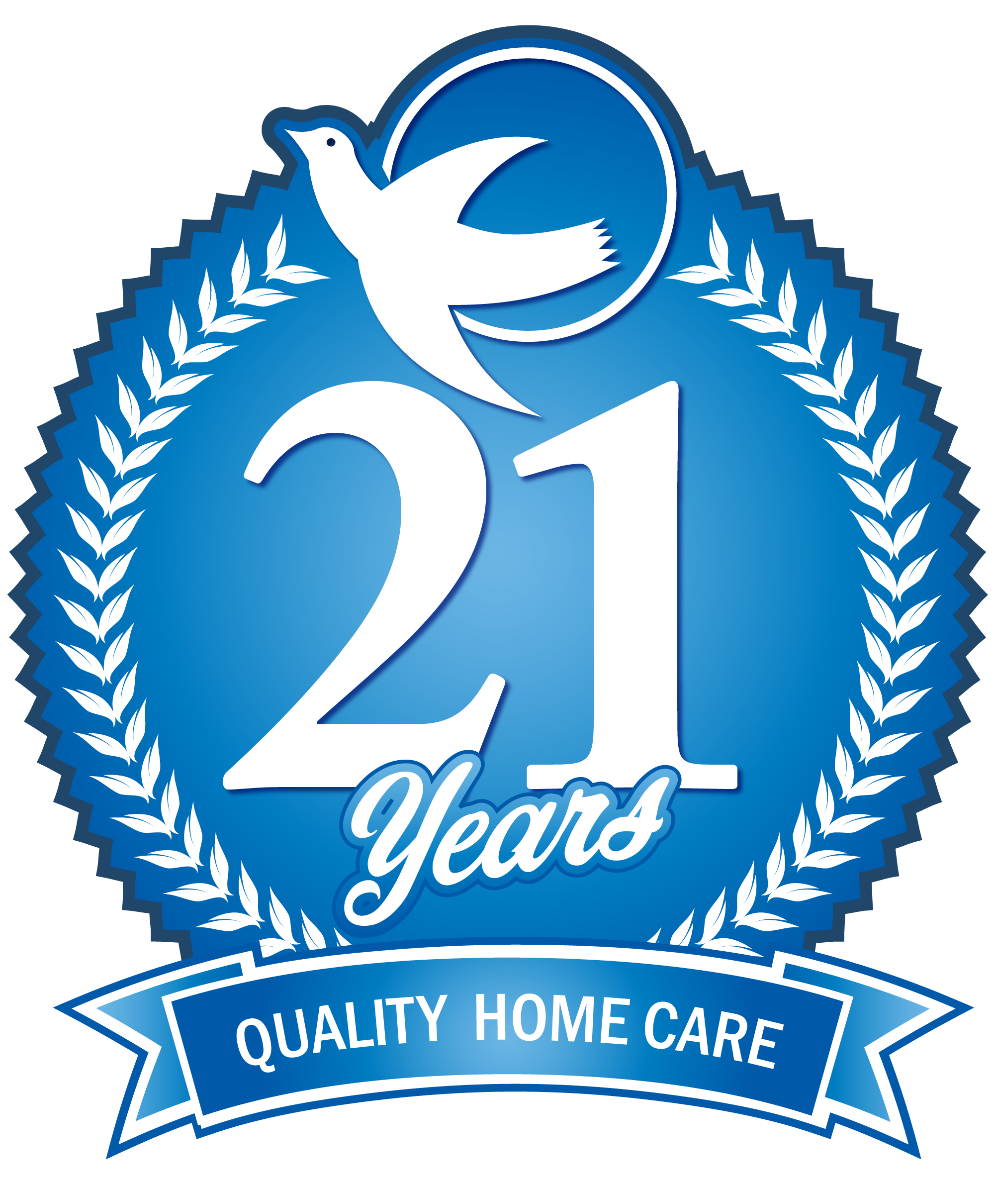 21 years of quality home care badge