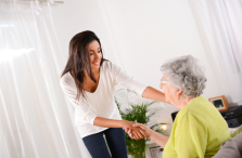 provider of personal care in Charlottesville with elderly woman