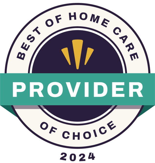 A best of home care badge for 2024.